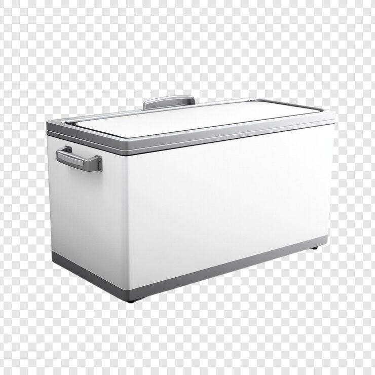 PSD grátis o moderno congelador branco é uma solução elegante e eficiente de armazenamento