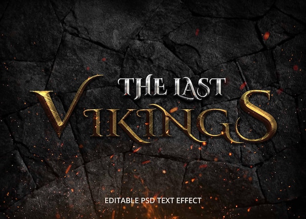 O último efeito de texto vikings