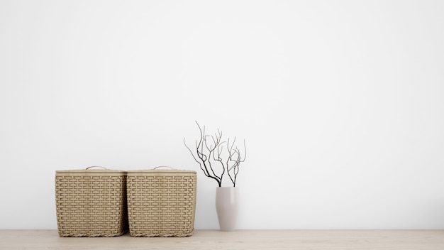 Objetos decorativos internos para um estilo minimalista