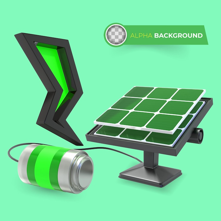 PSD grátis os painéis solares reduzem as mudanças climáticas. ilustração 3d