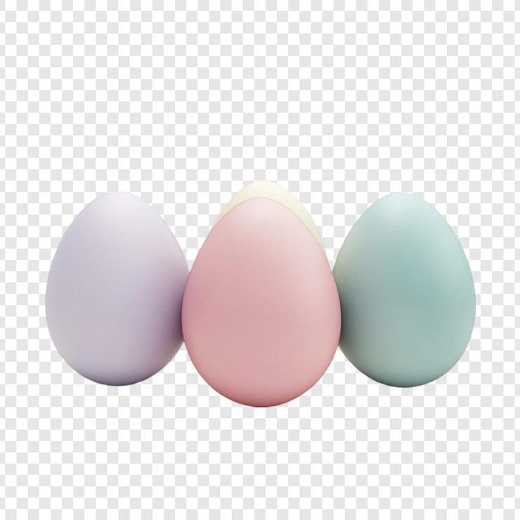 PSD grátis ovos de páscoa pastel em fila cores suaves feliz celebração da primavera