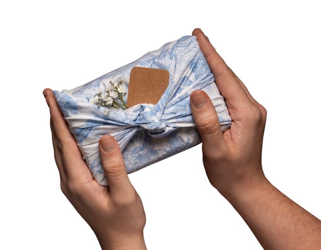 Pacote de Furoshiki natureza morta
