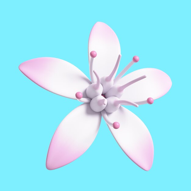 Pacote de ícones de lindas flores rosa