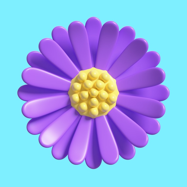 Pacote de ícones de lindas flores roxas