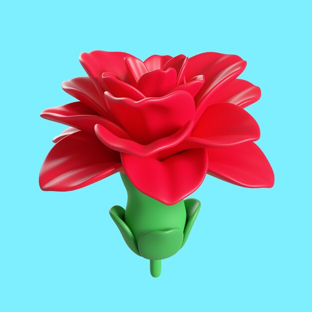 Pacote de ícones de lindas flores vermelhas