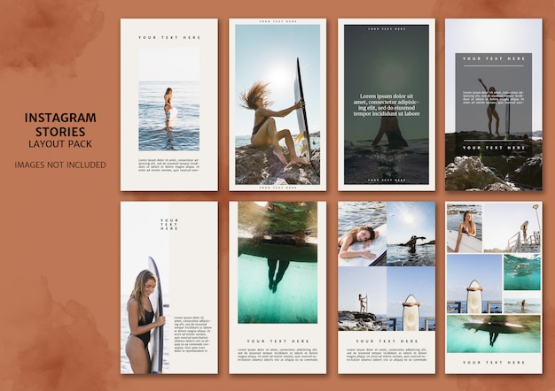 Pacote de layout do instagram stories
