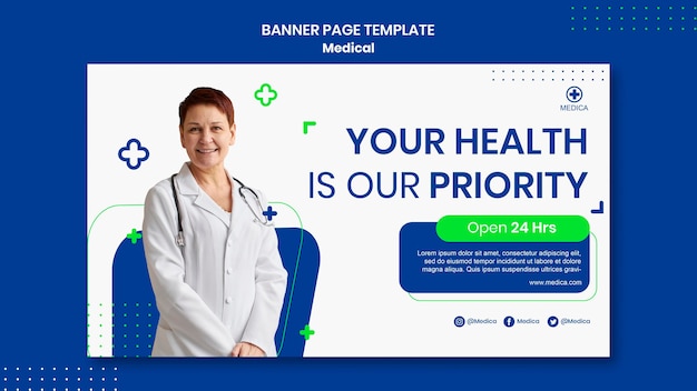 Página de banner de ajuda médica