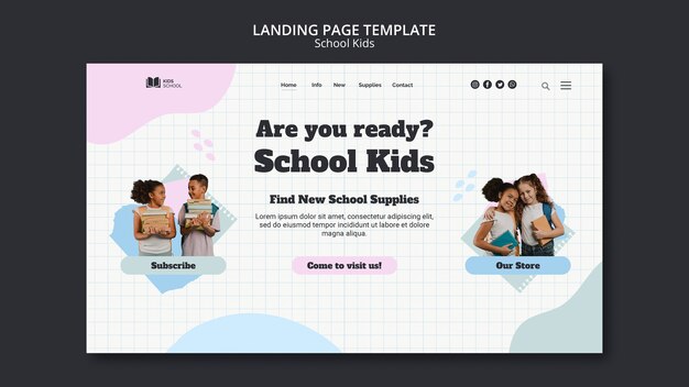 Página de destino da escola infantil