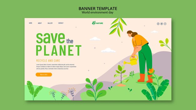 Página de destino do dia mundial do meio ambiente