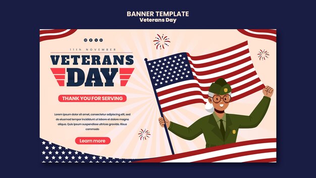 Página inicial da celebração do Dia dos Veteranos