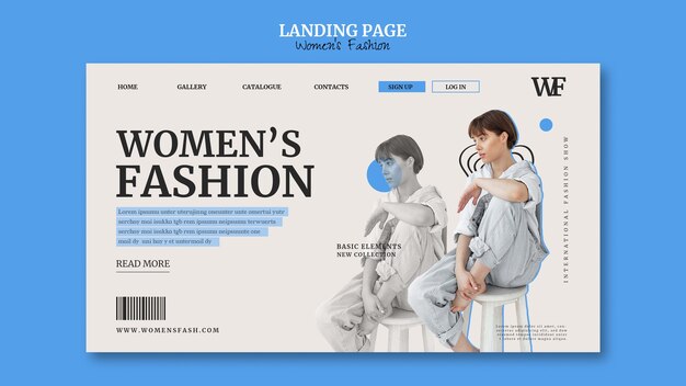 Página inicial de tendências de moda de design plano
