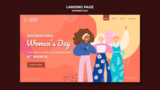 Página inicial do Dia Internacional da Mulher