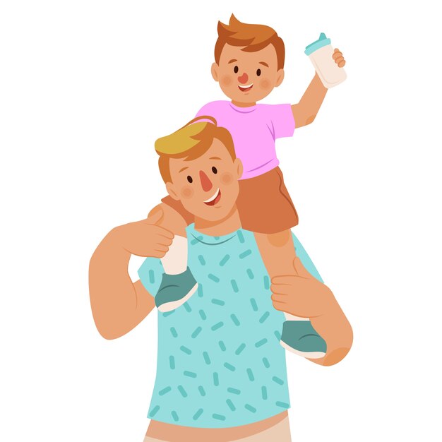 Pai e filho isolados
