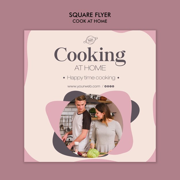 Panfleto de cozinhar em casa