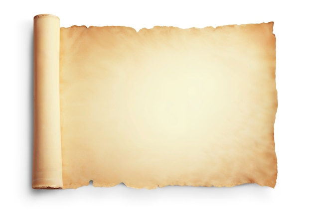 Papel de pergaminho isolado