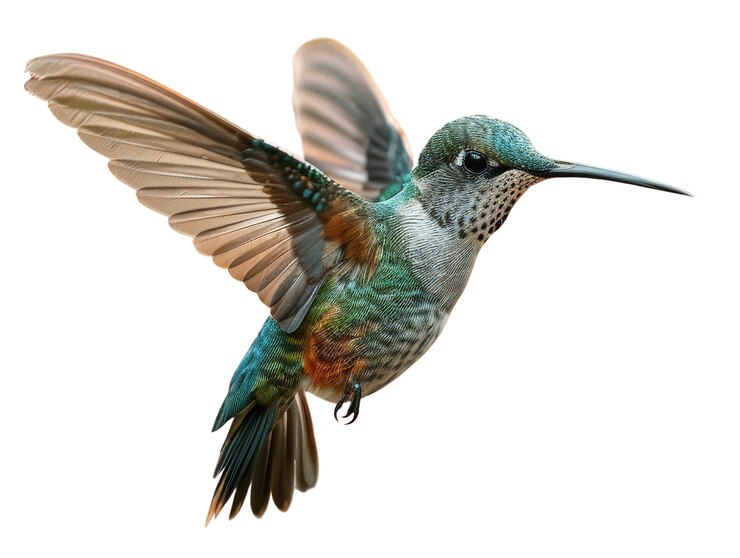 PSD grátis pássaro-colibri isolado de perto