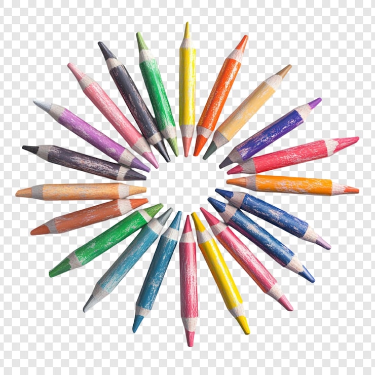 PSD grátis pênis de cores vibrantes dispostos em círculo