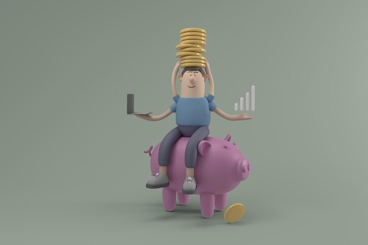 PSD grátis personagem 3d jovem com conceito de negócio