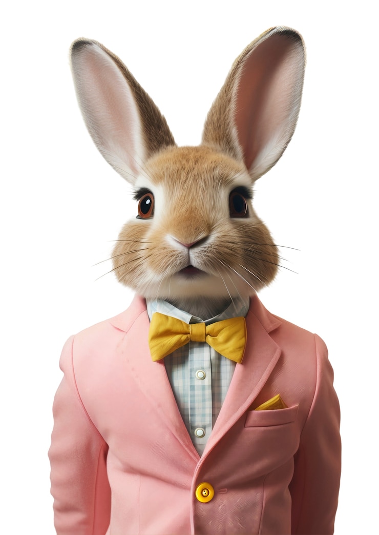 PSD grátis personagem de coelho isolado
