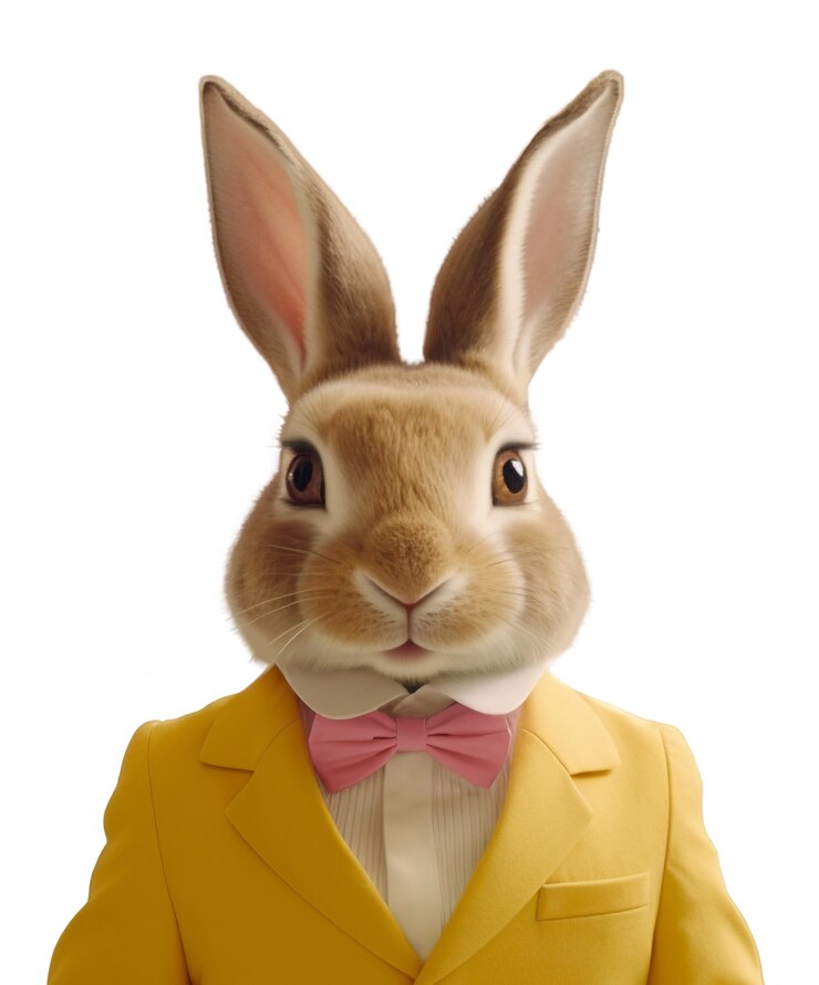PSD grátis personagem de coelho isolado