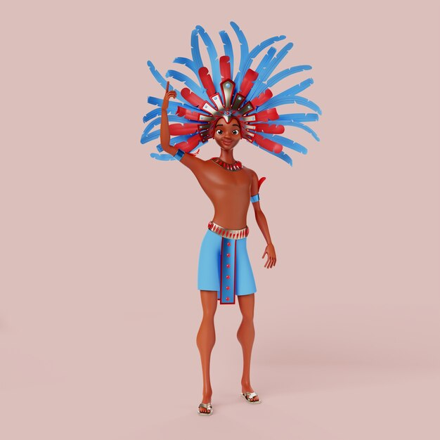 Personagem de dançarinos de carnaval brasileiros