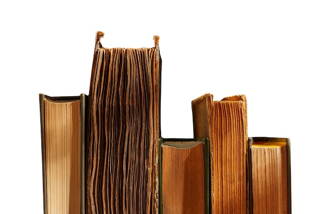 pilha de livros isolada