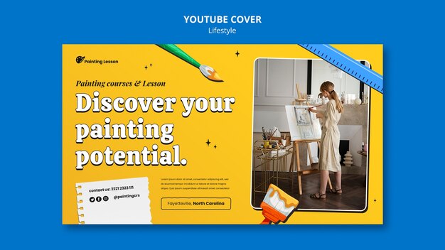 Pintando a capa do youtube do estilo de vida