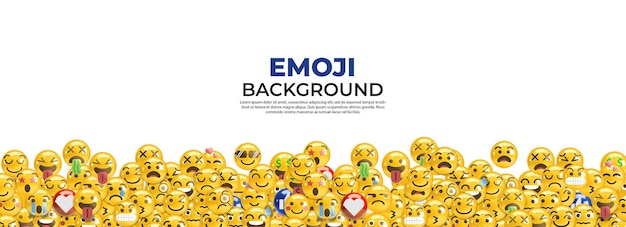 PSD grátis plano de fundo da coleção emoji 3d em um fundo branco