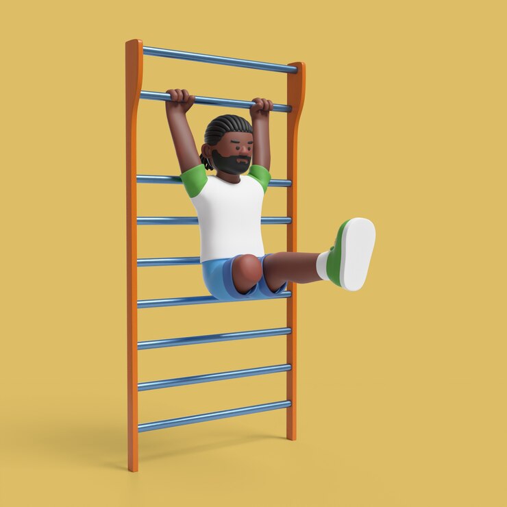 PSD grátis pose 3d de homem com mobilidade reduzida