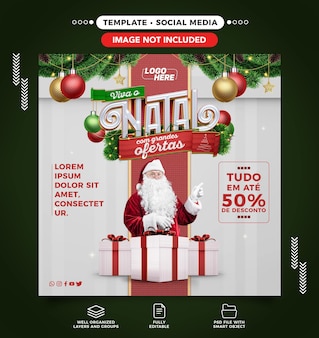 Post social media christmas oferece até 50 de desconto Psd Premium