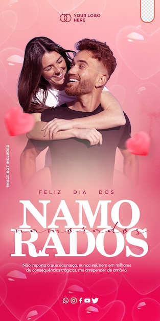 Post template editável dia dos namorados dia dos namorados no brasil