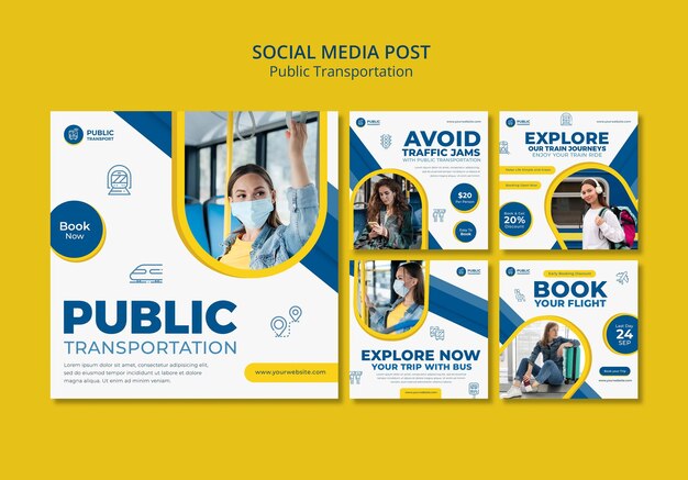 Postagem de mídia social sobre transporte público