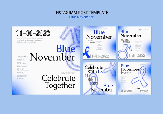 Postagem do instagram de conscientização de novembro azul