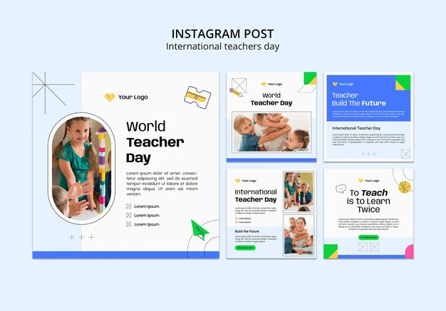 Postagem mínima do instagram do dia internacional dos professores
