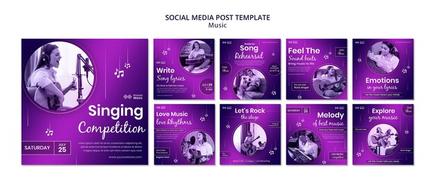 Postagem nas redes sociais da competição de canto