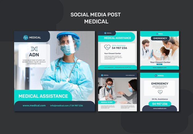 Postagem nas redes sociais sobre assistência médica