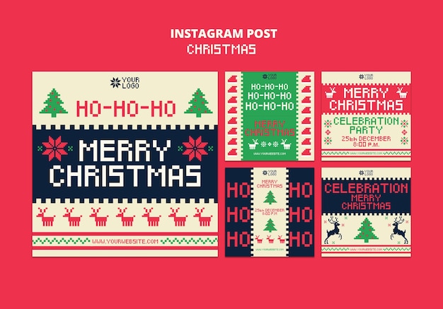 Postagens de comemoração de Natal no Instagram