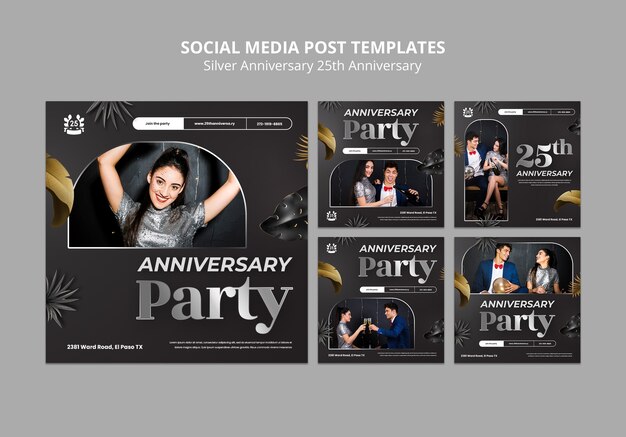 postagens do instagram da celebração do 25º aniversário