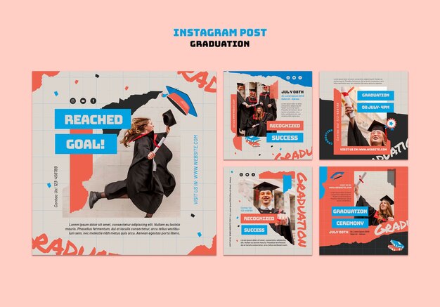 Postagens do instagram da cerimônia de formatura