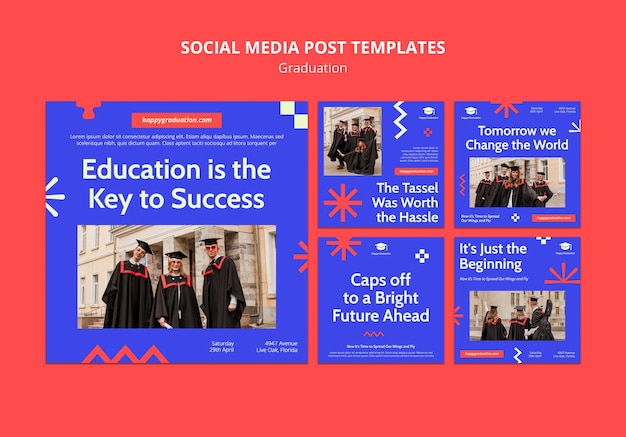 Postagens do instagram da cerimônia de formatura