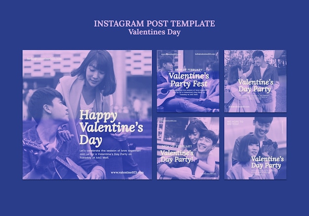 PSD grátis postagens do instagram de comemoração do dia dos namorados
