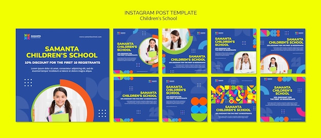 Postagens do instagram de educação escolar infantil