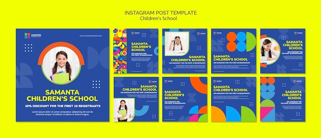 Postagens do instagram de educação escolar infantil