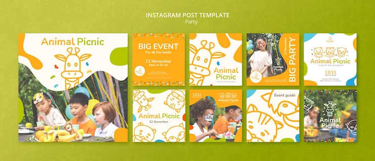 PSD grátis postagens do instagram de entretenimento de festa