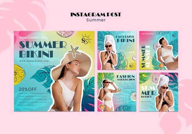 postagens do instagram de moda de verão