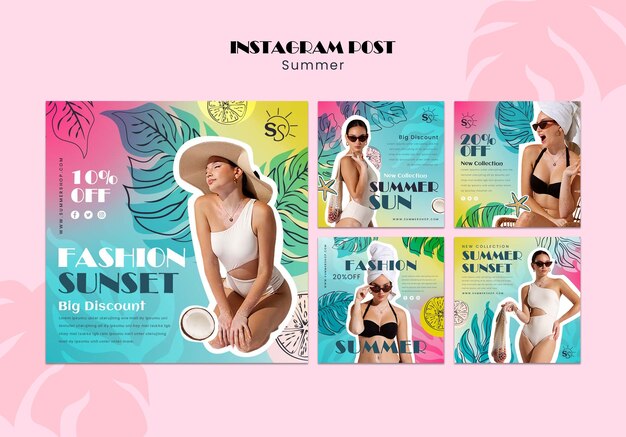 postagens do instagram de moda de verão