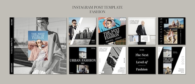 PSD grátis postagens do instagram de tendências de moda