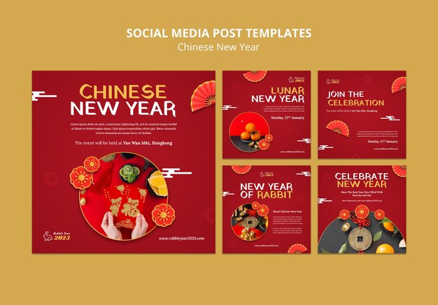 Postagens do instagram do ano novo chinês