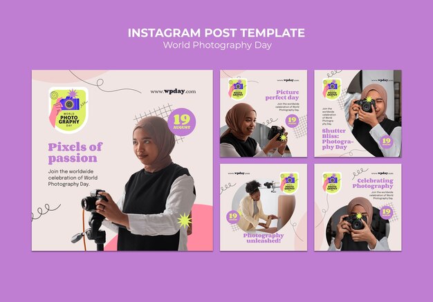 Postagens do instagram do dia mundial da fotografia