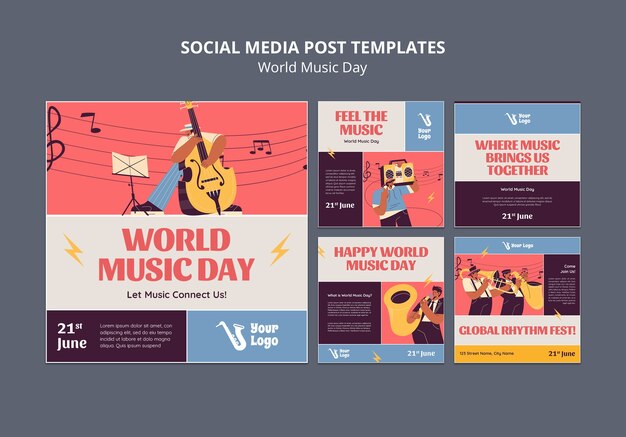 postagens do instagram do dia mundial da música